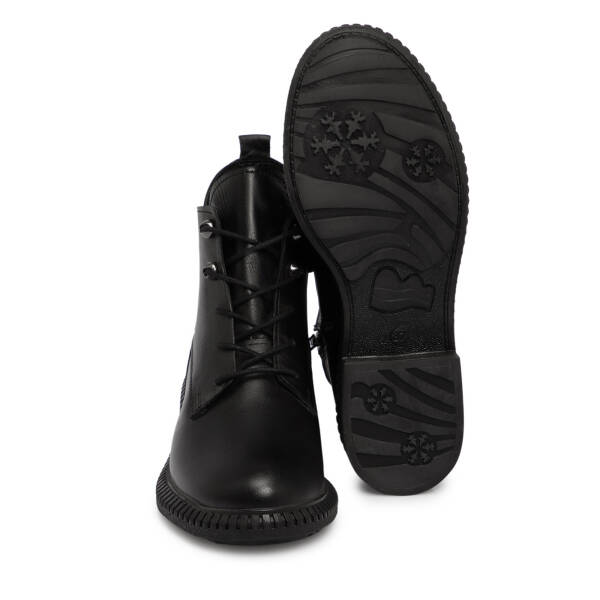 Siyah Hakiki Deri Kadın Bot - K25K1BT68503-A23 - 4