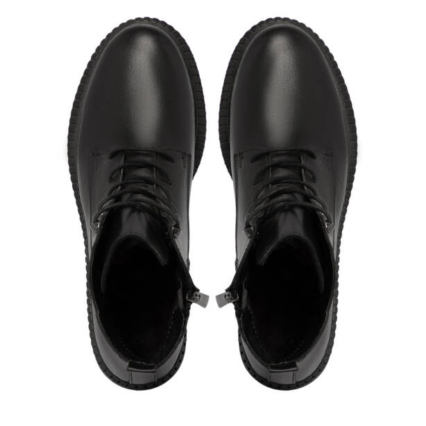 Siyah Hakiki Deri Kadın Bot - K25K1BT68503-A23 - Tergan