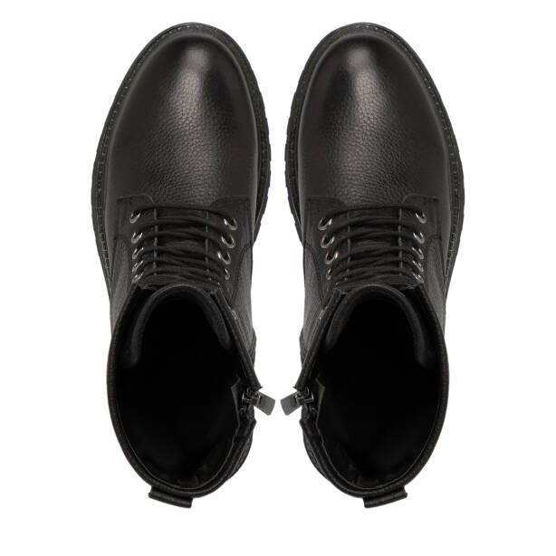 Siyah Hakiki Deri Kadın Bot - K25K1BT68510-A23 - Tergan