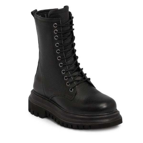 Siyah Hakiki Deri Kadın Bot - K25K1BT68511-A23 - 2