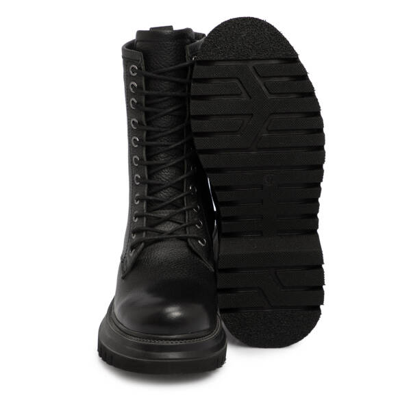 Siyah Hakiki Deri Kadın Bot - K25K1BT68511-A23 - 4