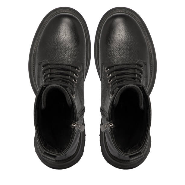 Siyah Hakiki Deri Kadın Bot - K25K1BT68511-A23 - Tergan