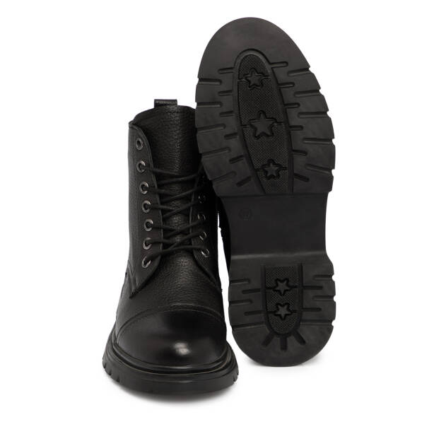 Siyah Hakiki Deri Kadın Bot - K25K1BT68513-A23 - Tergan