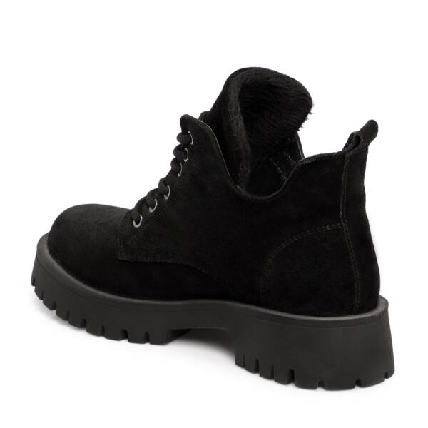 Siyah Hakiki Deri Kadın Bot - K25K1BT68516-A01 - 3