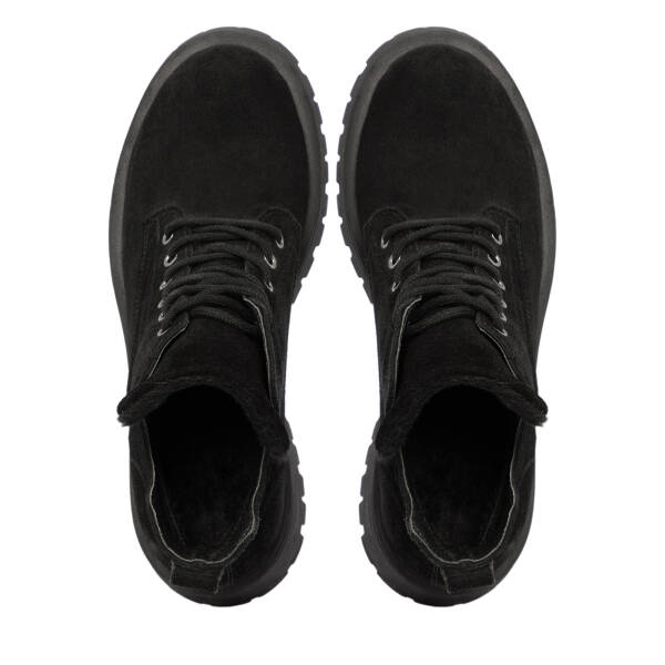 Siyah Hakiki Deri Kadın Bot - K25K1BT68516-A01 - 5