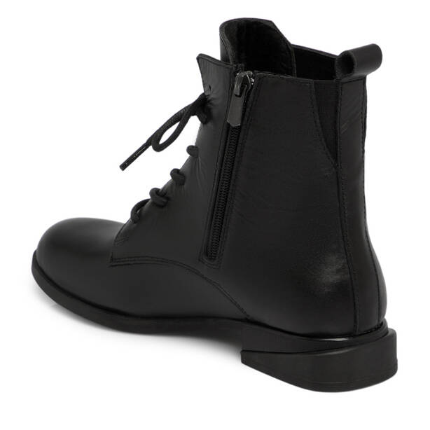 Siyah Hakiki Deri Kadın Bot - K25K1BT68519-A23 - Tergan