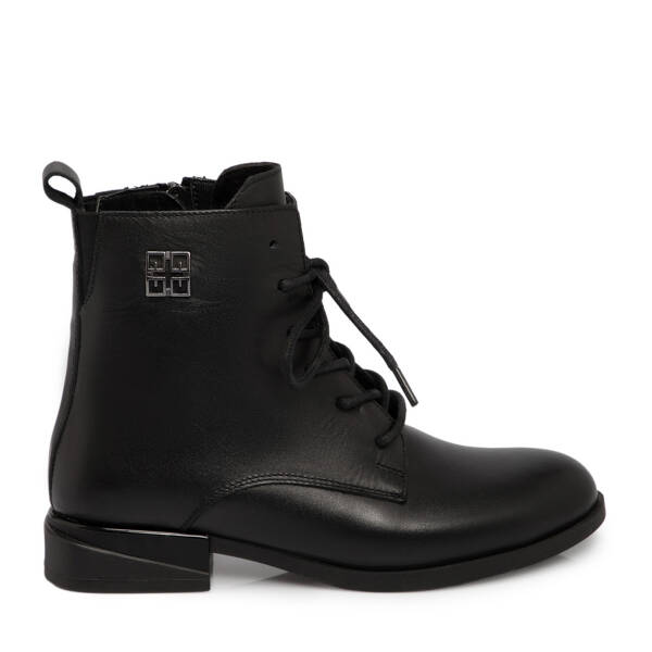 Siyah Hakiki Deri Kadın Bot - K25K1BT68519-A23 - 1