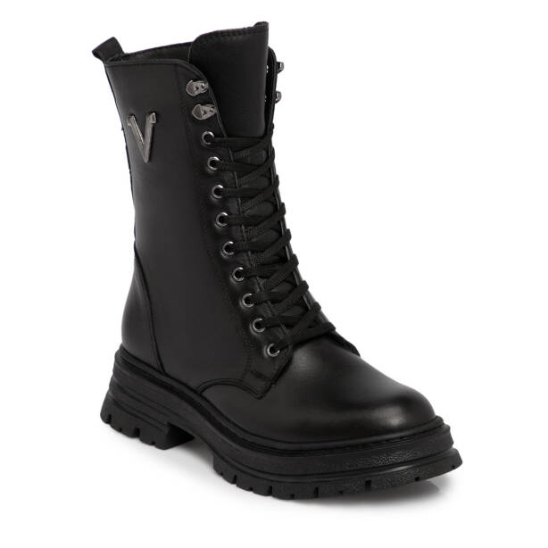 Siyah Hakiki Deri Kadın Bot - K25K1BT68520-A23 - Tergan