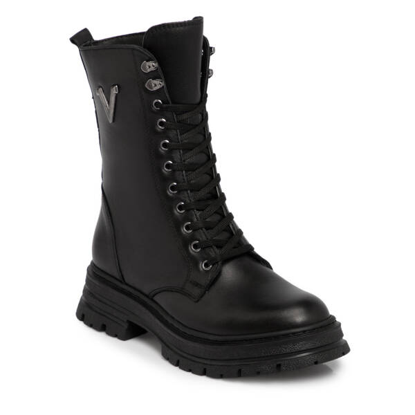 Siyah Hakiki Deri Kadın Bot - K25K1BT68520-A23 - 2