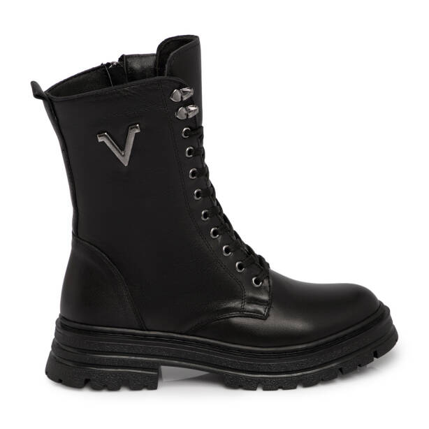 Siyah Hakiki Deri Kadın Bot - K25K1BT68520-A23 - Tergan