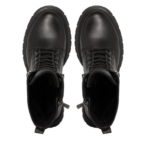 Siyah Hakiki Deri Kadın Bot - K25K1BT68520-A23 - Tergan