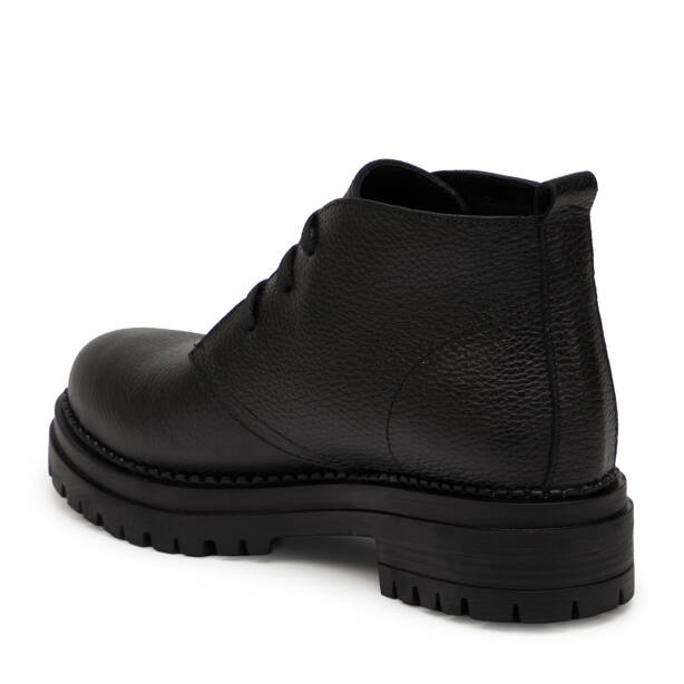 Siyah Hakiki Deri Kadın Bot - K25K1BT68531-A41 - Tergan