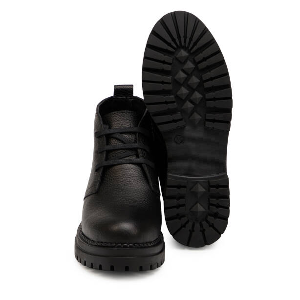 Siyah Hakiki Deri Kadın Bot - K25K1BT68531-A41 - Tergan