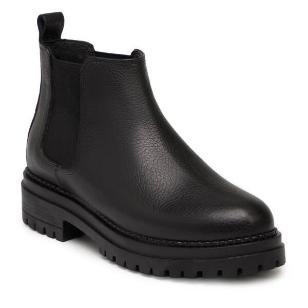 Siyah Hakiki Deri Kadın Bot - K25K1BT68532-A41 - 2