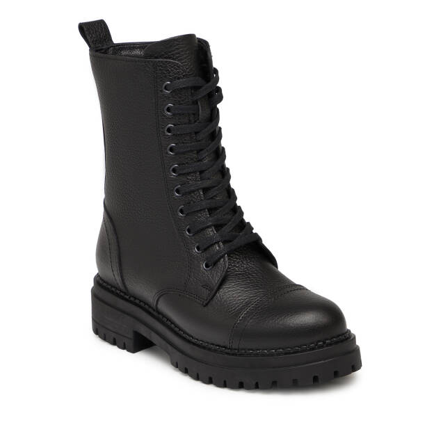 Siyah Hakiki Deri Kadın Bot - K25K1BT68533-A41 - 2