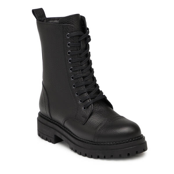 Siyah Hakiki Deri Kadın Bot - K25K1BT68533-A41 - 2