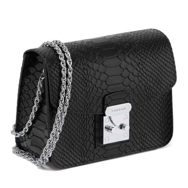 Siyah Deri Kadın Çapraz Askılı Çanta - S24K1BC78972-B61 - 2