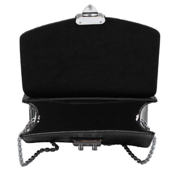 Siyah Deri Kadın Çapraz Askılı Çanta - S24K1BC78972-B61 - 4