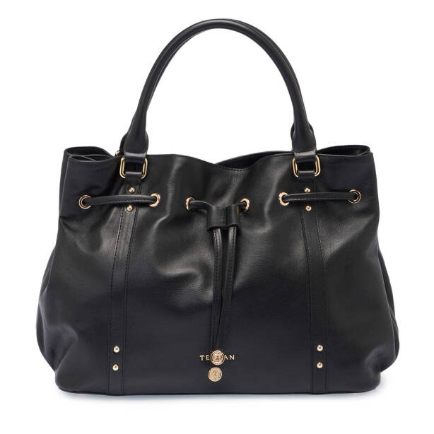 Siyah Hakiki Deri Kadın Çapraz Askılı Çanta - S24K1BC80381-C59 - 1