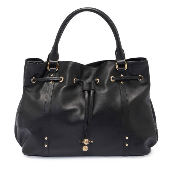 Siyah Hakiki Deri Kadın Çapraz Askılı Çanta - S24K1BC80381-C59 - 1