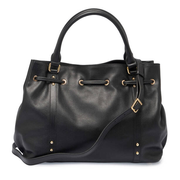 Siyah Hakiki Deri Kadın Çapraz Askılı Çanta - S24K1BC80381-C59 - 3