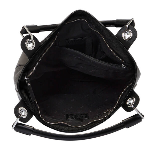 Siyah Deri Kadın Çapraz Askılı Çanta - S25Y1BC77736-D3H - Tergan