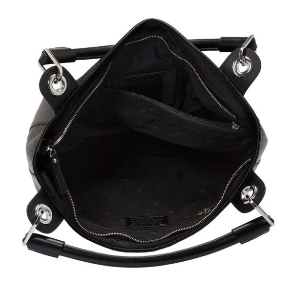 Siyah Deri Kadın Çapraz Askılı Çanta - S25Y1BC77736-D3H - 4