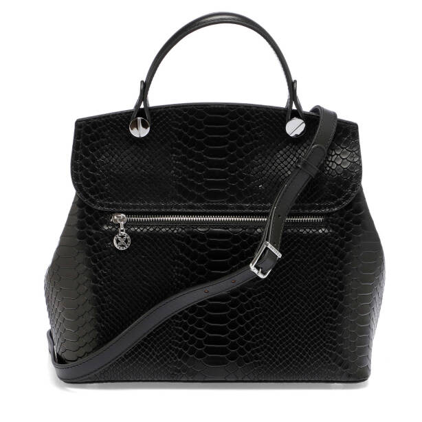 Siyah Deri Kadın Çapraz Askılı Çanta - S25Y1BC79121-B61 - 4