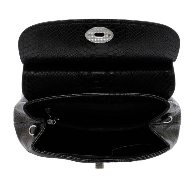 Siyah Deri Kadın Çapraz Askılı Çanta - S25Y1BC79121-B61 - 5