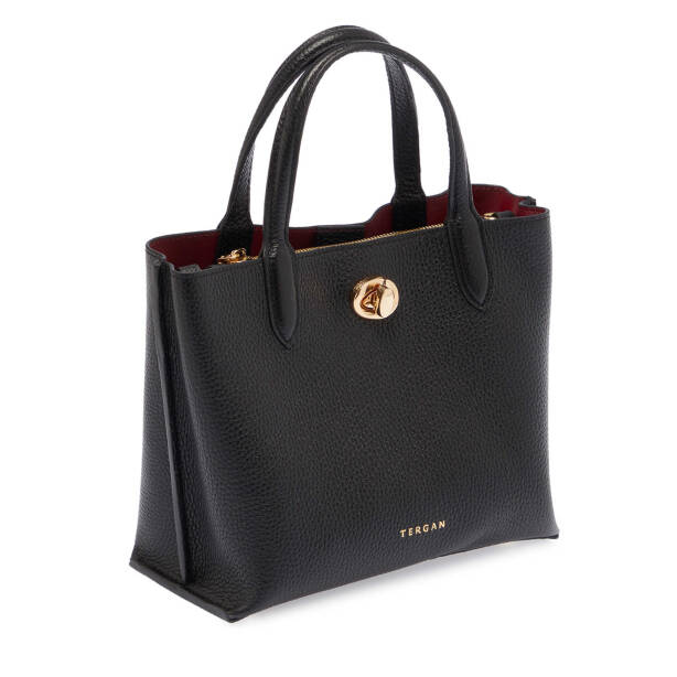 Siyah Deri Kadın Çapraz Askılı Çanta - S25Y1BC80263-A41 - Tergan