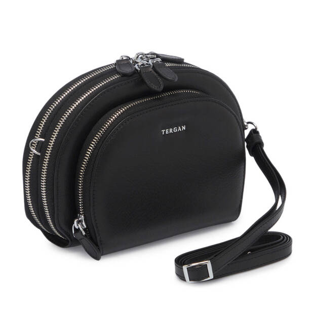 Siyah Deri Kadın Çapraz Askılı Çanta - S25Y1BC80431-A85 - 2