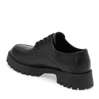  Siyah Deri Kadın Casual Ayakkabı - K24I1AY67097-A23 - 2