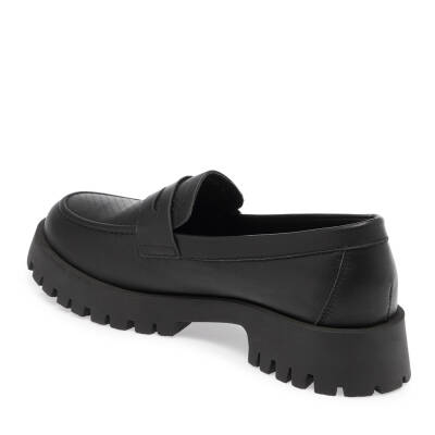  Siyah Deri Kadın Casual Ayakkabı - K24I1AY67098-A23 - 2