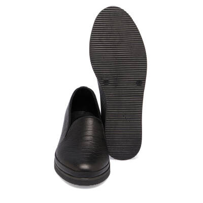 Siyah Deri Kadın Casual Ayakkabı - K24I1AY67113-A23 - 4