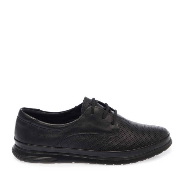 Siyah Hakiki Deri Kadın Casual Ayakkabı - K24I1AY67198-A23 