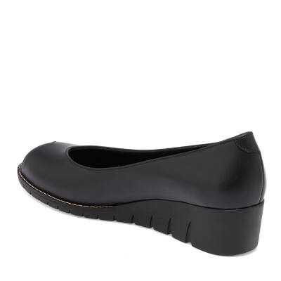 Siyah Deri Kadın Casual Ayakkabı - K24I1AY67287-A23 - 2