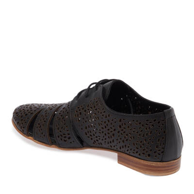  Siyah Deri Kadın Casual Ayakkabı - K24I1AY67323-A23 - 2