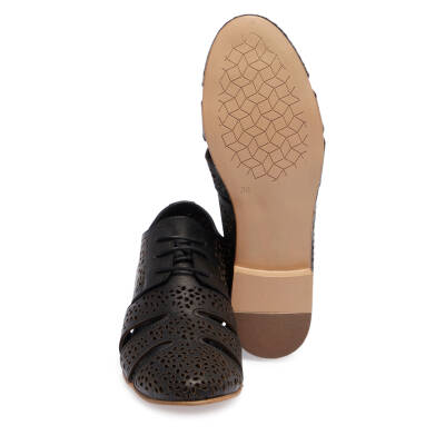  Siyah Deri Kadın Casual Ayakkabı - K24I1AY67323-A23 - 4