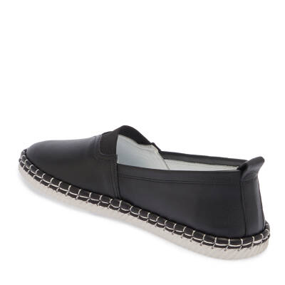  Siyah Deri Kadın Casual Ayakkabı - K24I1AY67351-A23 - 2