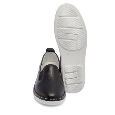  Siyah Deri Kadın Casual Ayakkabı - K24I1AY67359-A41 - 4