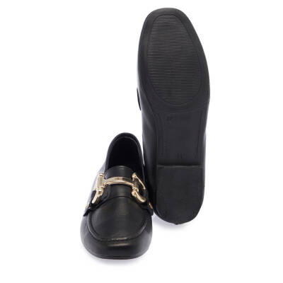  Siyah Deri Kadın Casual Ayakkabı - K24I1AY67447-A23 - 4