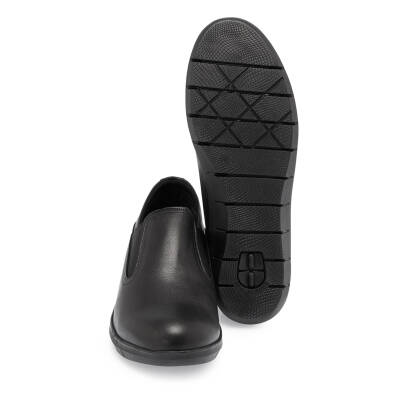Siyah Deri Kadın Casual Ayakkabı - K24S1AY67529-A23 - 4