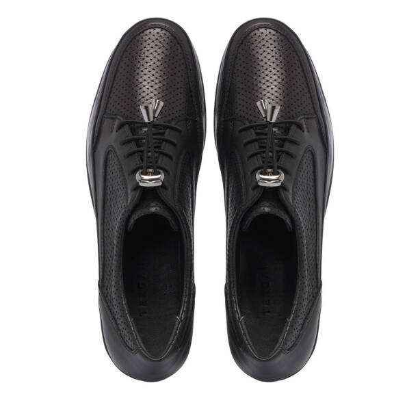 Siyah Hakiki Deri Kadın Casual Ayakkabı - K25I1AY67894-A23 - 5