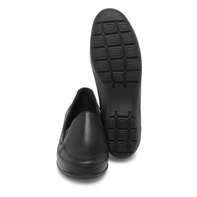 Siyah Deri Kadın Casual Ayakkabı - K25I1AY67895-A23 - 4