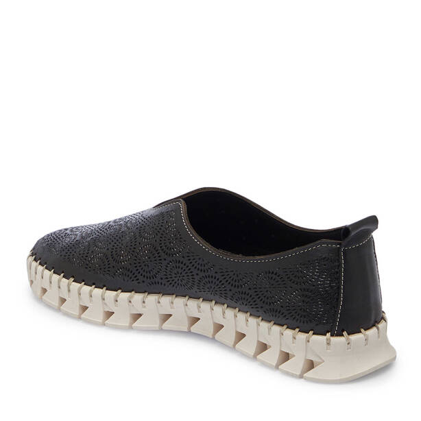 Siyah Hakiki Deri Kadın Casual Ayakkabı - K25I1AY68008-A23 - 3