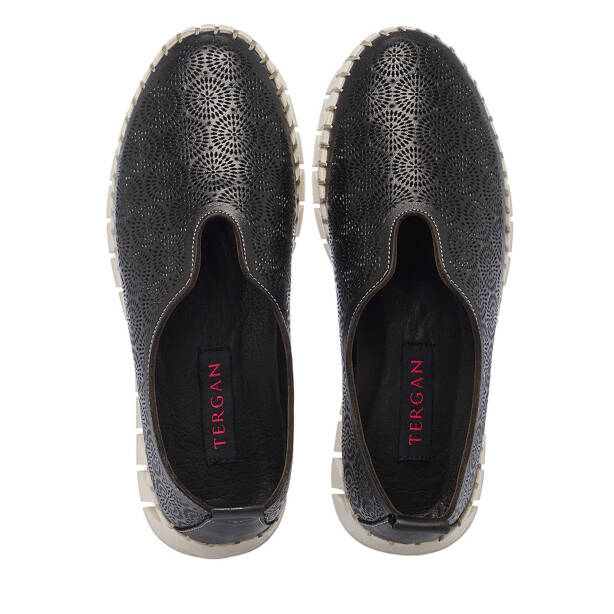 Siyah Hakiki Deri Kadın Casual Ayakkabı - K25I1AY68008-A23 - 5