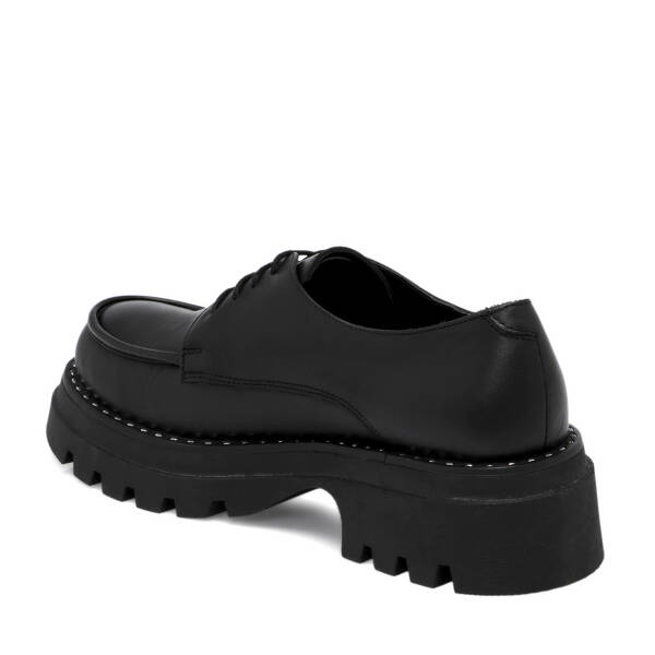 Siyah Deri Kadın Casual Ayakkabı - K25S1AY68304-A23 - 2