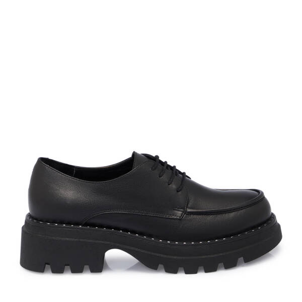 Siyah Deri Kadın Casual Ayakkabı - K25S1AY68304-A23 - 3