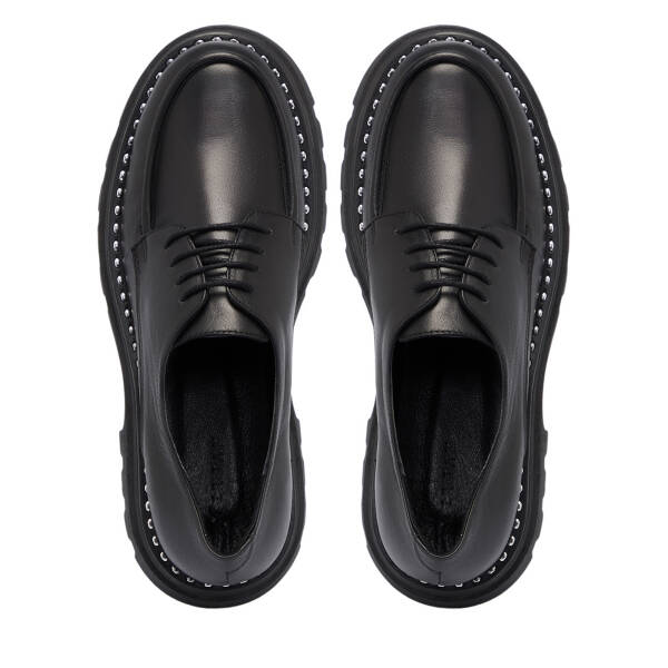 Siyah Deri Kadın Casual Ayakkabı - K25S1AY68304-A23 - 5