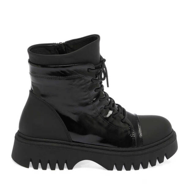 Siyah Deri Kadın Casual Bot - K23K1BT66841-A27 - Tergan